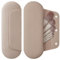 AGIKET Porte-pinceaux de maquillage en silicone : support de pinceaux de maquillage doux et portable avec fermeture magnétique anti-chute, grand étui de voyage pour pinceaux de maquillage – Noyer