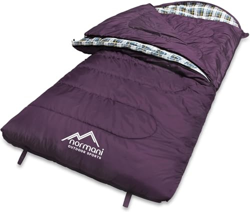 4-in-1-Funktion Extrem Outdoor Schlafsack 'Antarctica' aus Nylon Rip-Stop mit 500 + 250 g/m² Hollow Fiber Füllung 220 x 90 cm