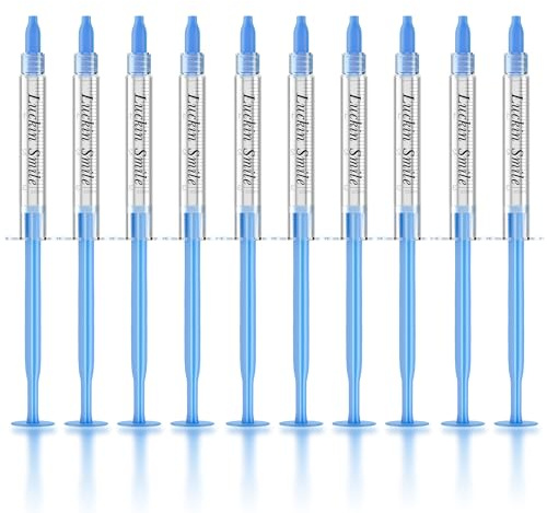 LUCKIN SMILE 10-Pack 35% Teeth Whitening Gel Refills, 35% Carbamide Peroxide Gel, 60 Whitening Treatments, No Sensitivity Teeth Whiteners, 3ml Whitening Gel for Teeth Whitening Kits