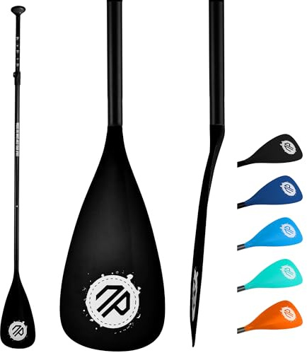 niphean SUP Paddel, Schwimmfähiges Kajak Paddel in 3 oder 4 Abnehmbaren Teilen, Verstellbares Doppelpaddel für SUP (198–218 cm), Robuste Stand up Paddle