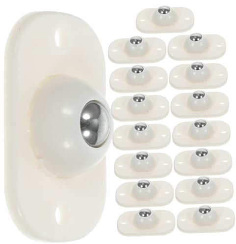 KICHOUSE 16piezas Ruedas Giratorias Adhesivas De Acero Inoxidable Para Muebles Pequeños y Cubos De Basura Fáciles De Instalar y Uso Silencioso El Hogar