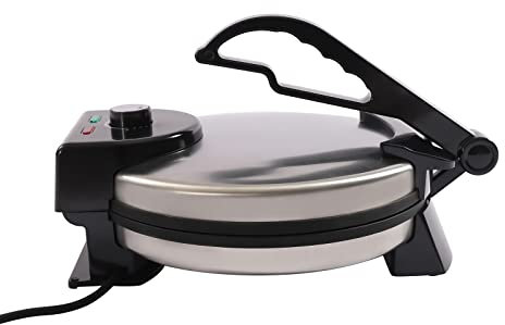 Elektrische Tortillapresse, Chapati, Flach, Tortilla, Presse Papad, Tacos, Maker doppelseitig beschichtet, leicht zu reinigen, für Pfannkuchen