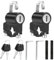 JJiaoLinin Bloqueo de Casco,2 Piezas Cerradura de Casco de Moto Candado Universal Casco con Llaves Helmet Lock para 22-25mm Manillar, Moto, Bicicleta, Scooter