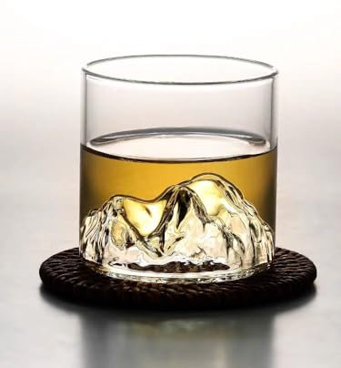 Fujiyama Verres à eau japonais, verres à eau, verres à whisky, verres à bière, verres à lait, verres à jus, verres à thé, lot de 1 (verre à whisky tendance - 300 ml)