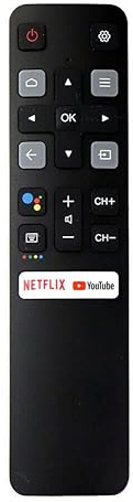 XINFUTE RC802V FNR1 Télécommande pour TV TCL Smart Voice Netflix 40S6500FS
