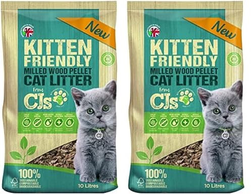Blazers Kitten Friendly Cat Litter, Beige, 10L (Pack of 2)