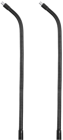 PATIKIL 15.7 Gooseneck, 2Pcs 3/8-16 Female to Male Thread Metal Universal Hose Flexible Arm Gooseneck Tube Extension Holder for Action Camera, Phone, Microphone, Black