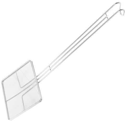 Genérico Espumadera de Acero Inoxidable Cuadrada Malla Fina Colador de Aceite Reutilizable para Freír y Cocinar Espumadera para Wok y Filtro de Grasa Resistente al Desgaste Utensilio de