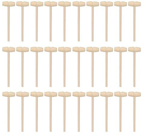 Pilipane Mini-Holzhammer, Kinderspielzeug, Kleiner Holzhammer, Holzkrabben-Hammer zum zerbrechlichen Schokoladenherzen, Zerschlagen von Kuchen, goldenen Eiern, zum Spielen für Kinder,