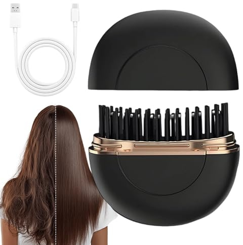 shjxi Mini Alisador,Plancha 3 Temperaturas Recargable Sin Cable,Alisador Mini Para Cabello De Viaje - para Cabello Largo Corto Liso Rizado Hogar Viaje Oficina Exterior