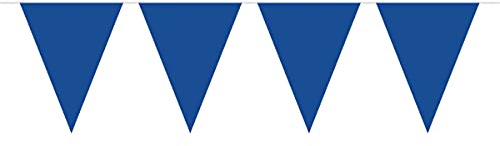 Folat 60140 - Wimpelkette XL - ca. 10 m lang - 15 Wimpel zu je 43 x 29 cm - blau