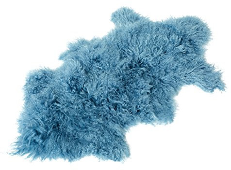 Reissner Lammfelle Naturform Tibetlammfell TP2 100x55cm Farbe blau JAY20