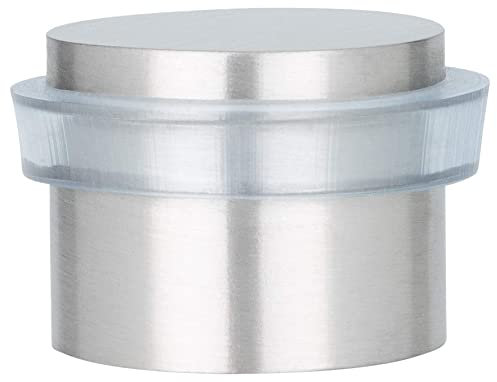 EVI Herrajes I-163-T- Door Stop, Adhesive, Finish matt INOX (Stainless Steel) Transparent Rubber