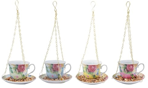 Secrets du Potager Teacup Bird Feeder - White