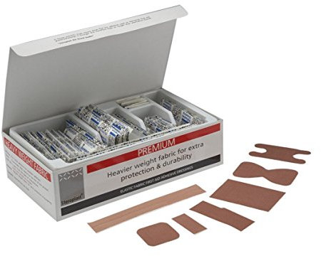 Sterostrip Steroplast Premium Elastic Fabric Plasters in 7 sizes - Pack of 100 Assorted