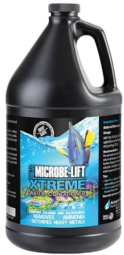 MICROBE-LIFT Xtreme - 3785 ml - Wasseraufbereiter neutralisiert schädliche Stoffe in Meer- & Süßwasseraquarien, sorgt für fischgerechtes Wasser, entfernt Chlor & Schwermetalle