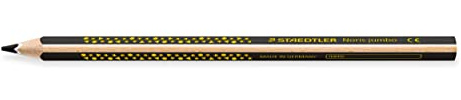 STAEDTLER Noris 1284 Jumbo Buntstifte – Schwarz, 12 Stück | Dreikantformat, 4 mm Mine mit A·B·S Bruchschutz – FSC-Holz, für Kinder – Art.-Nr. 1284-9
