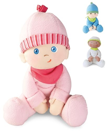 HABA Doll Snug Up Luisa 8 My First Baby Doll, Machine Washable & Safe for Birth & Up, Newborn Toys