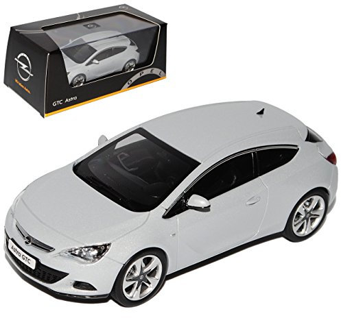 Opel Astra GTC J Ab 2009 Coupe Mineral Weiss Silber 1/43 Ist Ixo Modell Auto mit individiuellem Wunschkennzeichen