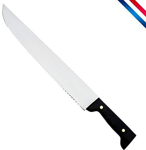Couteau poissonnier pro - Lame inox dentelée - 30 cm