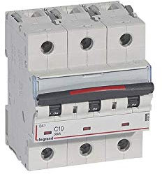 Disjoncteur DX³ 36kA - 3P 400V~ - 10A - courbe C - 4,5 modules