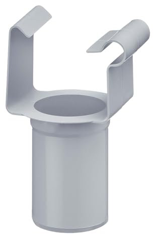INEFA Ablaufstutzen kastenförmig, PVC-U NW115/DN85 Grau Einhangstutzen, Dachrinnenzubehör, einfache Montage, Made in Germany