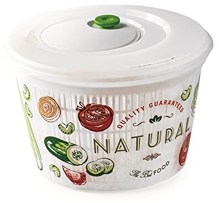 Snips Centrifugadora de Lechuga Ulaop, Escurridor de Ensalada, Blanco, 4 LT