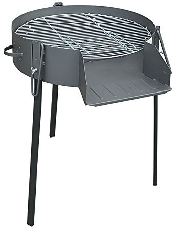 Flores Cortés 33213 - Barbacoa con soportes, color negro, 50 x 81 x 85 cm