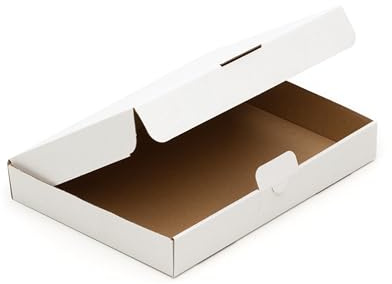 KK Verpackungen Maxibriefkartons 305 x 220 x 44 mm Weiß DIN A4 (Außenmaß 314 x 232 x 48 mm) | 100 Stück, Versandkartons Faltschachteln Maxibrief Post-Kartons für Warensendungen Büchersendungen (MB14)