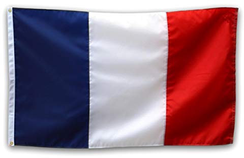 Uns Flagge Factory – Frankreich Französische Flagge (genäht Streifen) Outdoor SolarMax Nylon – PREMIUM QUALITÄT – 100% Made in Amerika, Textil, 3' x5'