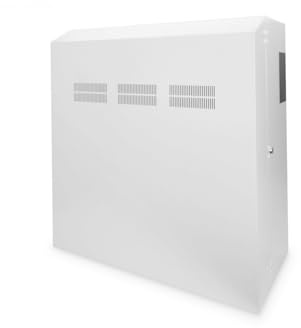 DIGITUS Slim Netzwerkschrank – 19 Zoll 6HE – Vertikal – 610 mm Nutzhöhe | Traglast 100kg – Aufputz Wandmontage – für Netzwerke, DVR, Soundanlagen – 19-Zoll Rack – Grau