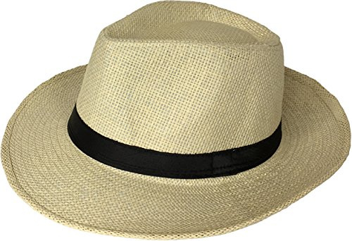 Miobo Panamahatt, stråhatt, bergshatt, Bogart-hatt, sommarhatt, Beige, 58/59 cm
