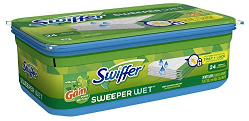 Swiffer Sweeper Wet Mopping Pad Refills for Floor Mop Gain Scent 24 Count by Swiffer