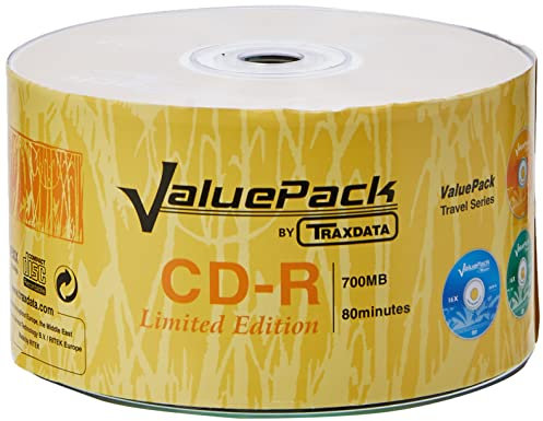 Traxdata CD-R 52X 700MB 80 Minute Value Pack 50 Spindle