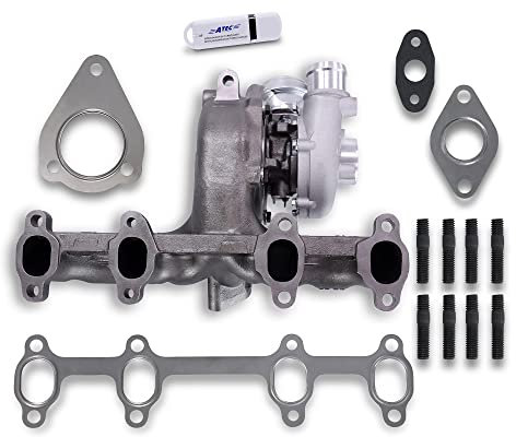 ATEC Germany 1x Turbocompresor incl. Toma de vacío, compatible con AUDI A3 (8L1), SEAT LEON (1M1), TOLEDO II (1M2), SKODA OCTAVIA 1 (1U2) (1U5), VW BORA (1J2) (1J6), GOLF 4 (1J1) (1J5)