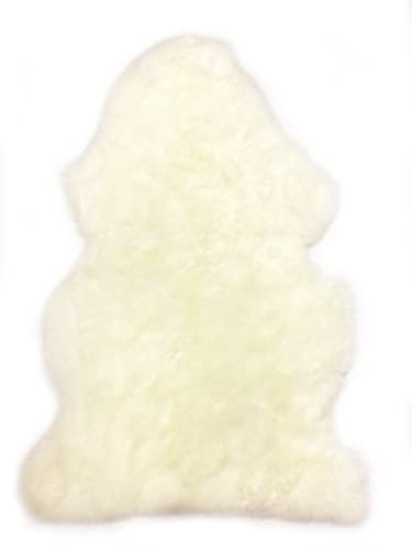 Leibersperger Lammfell Schaffell Auflage Sesselauflage 120 x 70 cm Weiß aus Echtem Naturschaffell