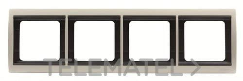 Niessen olas - Marco 4 elemento horizontal serie olas blanco jazmin