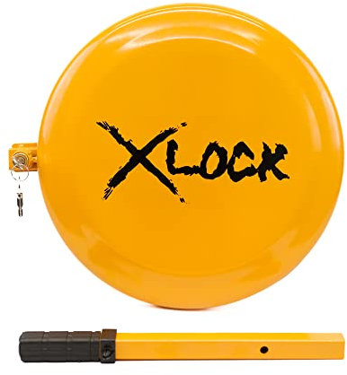 Streetwize - [Heavy Duty] Full Face Round X Locker Steering Wheel Cover, Anti Theft Visual Deterrent Car Protection Safety Security Steering Wheel Lock Bright Yellow 39cm Diameter (SWUXSL2)