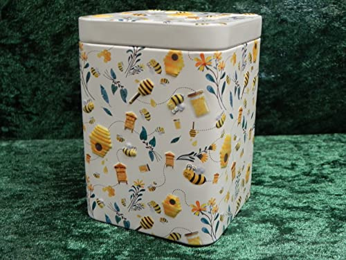 Teedose 100g Bienen,Bienenkorb 10x7,3x7,3cm Carla