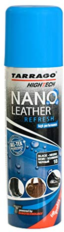 Tarrago Renovador de Color e Impermeabilizante para Cuero Liso y Sintético – Nutre, Da Brillo y Protege con Nanotecnología – Negro - 200 ml Nano Leather Refresh