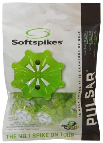 SOFTSPIKES Pulsar Fast Twist 3.0 Lot de Pics de Golf Vert Slime/Blanc