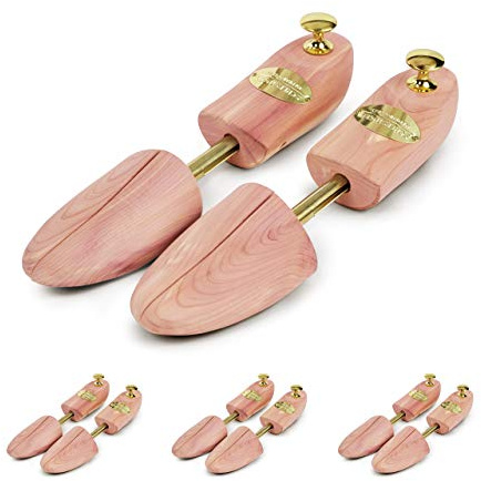 Schlesinger – 4 Paar Premium Damen Schuhspanner aus edlem Zedernholz für eine optimale Schuhpflege. Modell Königin. Größe 36 – 41 in Silber oder Gold.