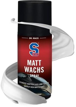 DR. WACK S100 Matt Wachs-Spray 250 ml - Motorradwachs mit Abperl-Effekt - Sprühwachs für langanhaltenden Lackchutz - Motorrad-Versiegelung - Für matte Lacke & Folien - Hochwertige Motorradpflege