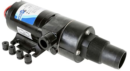 Jabsco 18590-2094 Macerator Pump, Self Priming, Run Dry Protection, Waste Evacuation, 24 Volts DC, Black