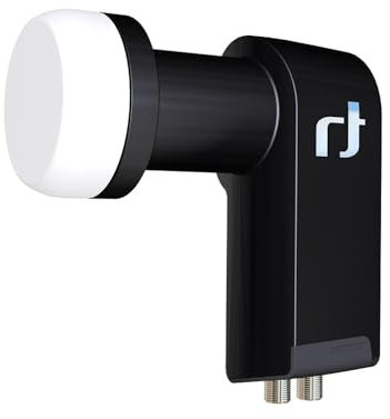 Inverto Black Ultra Twin HGLN 40mm LNB (diametro feed 40 mm) per ricevitori satellitari analogici e digitali, colore: Nero