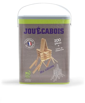 Jouecabois- Baril Jeu de Construction de 200 pièces, J1 M1 Taille Unique Multicolore