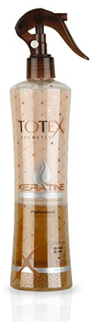 Totex 2 Phase Hair Conditioner Spray with Keratin 400ml – Leave In Detangler, Heat Protection, Anti Frizz, Moisturising Hair Care for Dry & Damaged Hair, Professional Salon Formula
