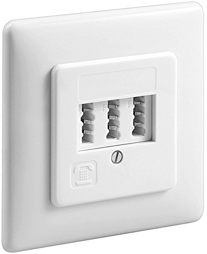 MANAX Telefon TAE NFF scatole da incasso – Bianco per due telefoni e una secondaria, 1 pezzi, 43545