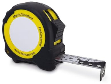 FastCap ProCarpenter Metric/Standard Measuring Tape - Ideal for Professionals and Home Improvement - with Lever Action Belt Clip and Dual Locking System - 12' - 99954