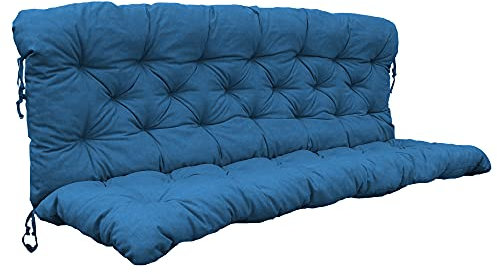 Ambientehome Auflagen 3er Bankkissen Bankauflage Polsterkissen, 150 x 98 x 8 cm, türkis